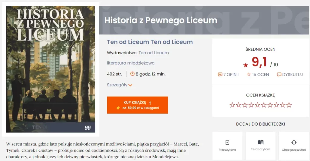 Zobacz oceny książki Historia z Pewnego Liceum na LubimyCzytać.pl