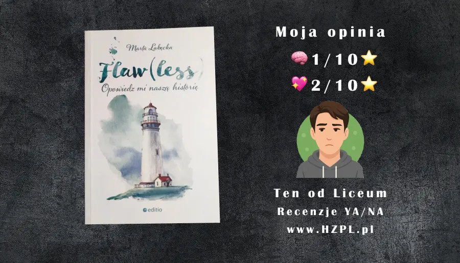 Okładka książki Flaw(less) autorstwa Marty Łabęckiej - Young Adult Recenzja