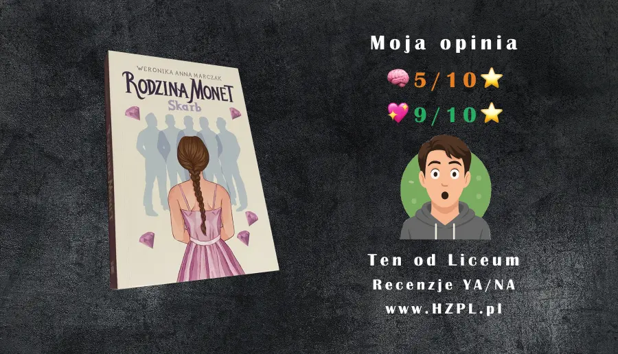 Okładka książki Rodzina monet Skarb autorstwa Weroniki Marczak - Young Adult Recenzja